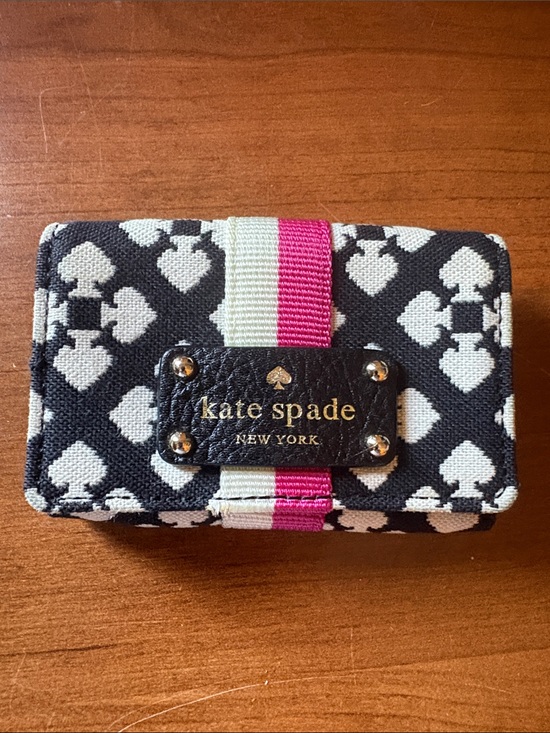 kate spade Handbags - kate spade Kids Card Case in Black, White & Pink Stripe